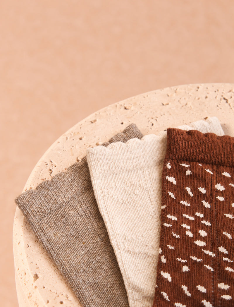 Biche Socks Pack - Brown, Beige & Mocha - Image principale