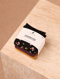 Nostalgie sock pack - Leopard, Bordeaux & Mustard