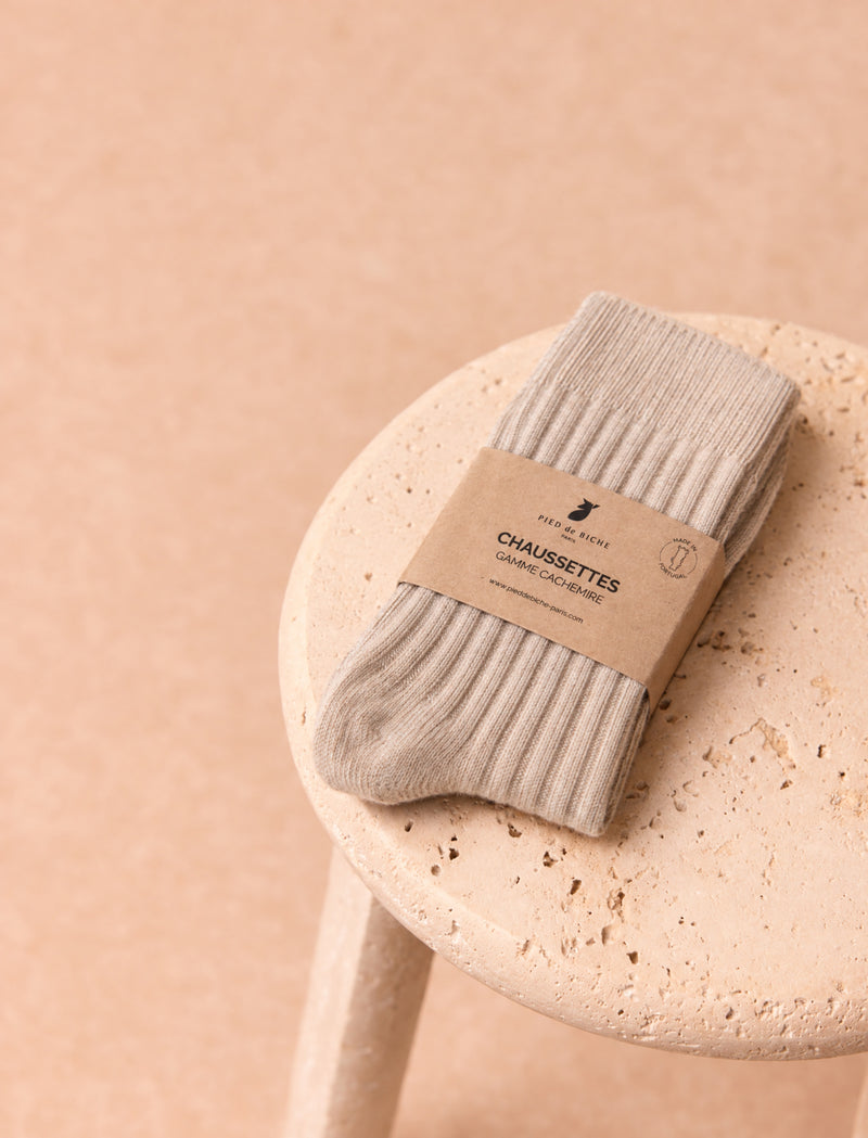 Cashmere Socks - Beige - Image principale