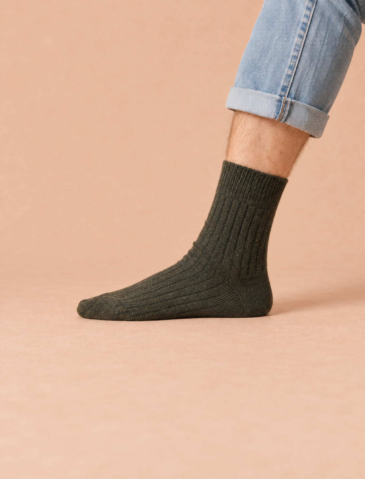 Pack chaussettes cachemire - Beige & Kaki