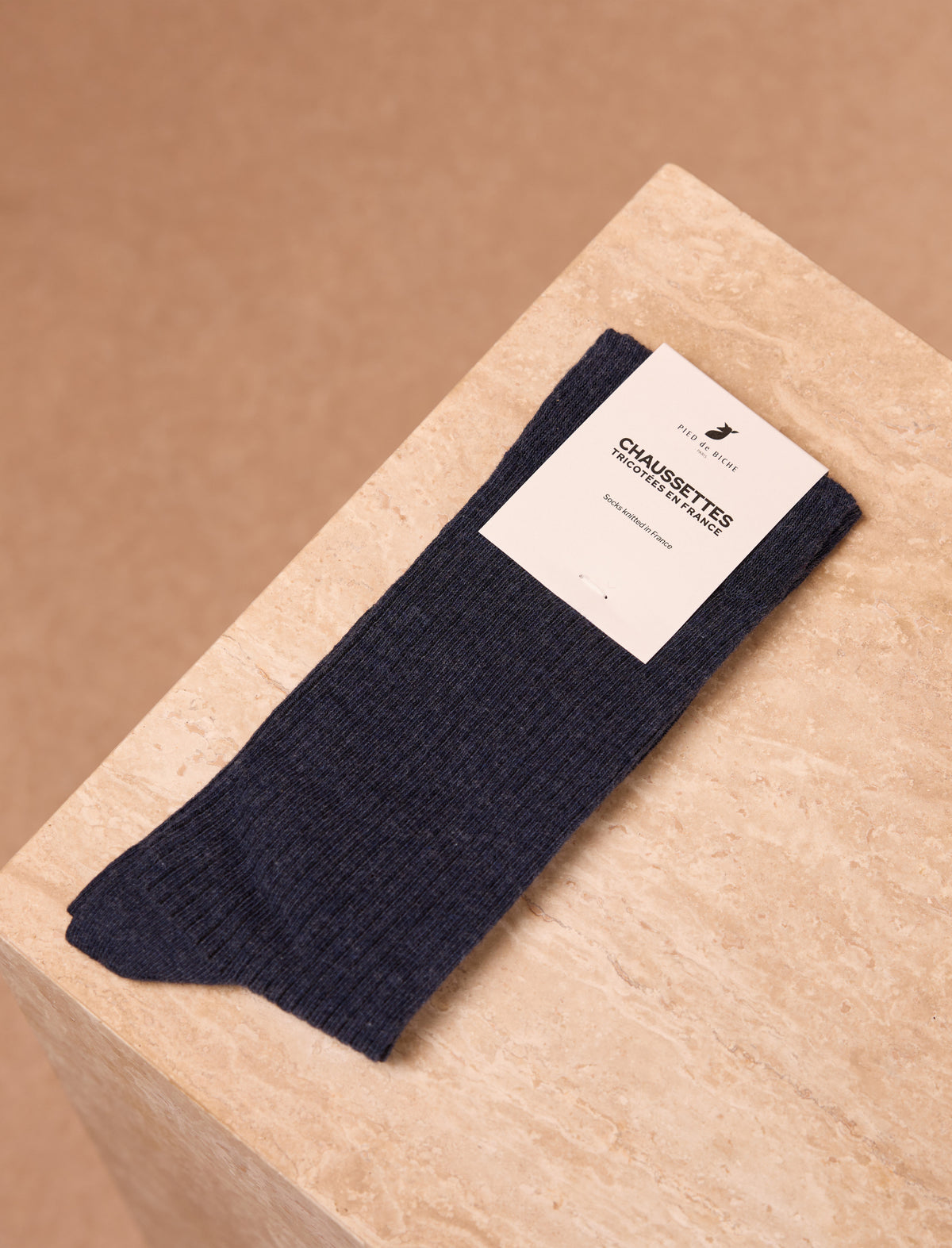 Chaussettes côtelées - Navy - vue 2