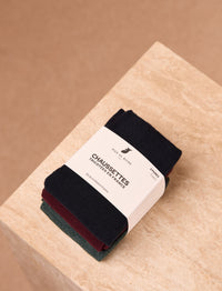 Pack chaussettes - Navy, bordeaux & vert